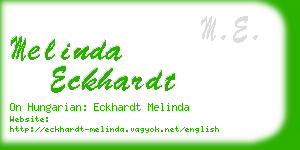 melinda eckhardt business card